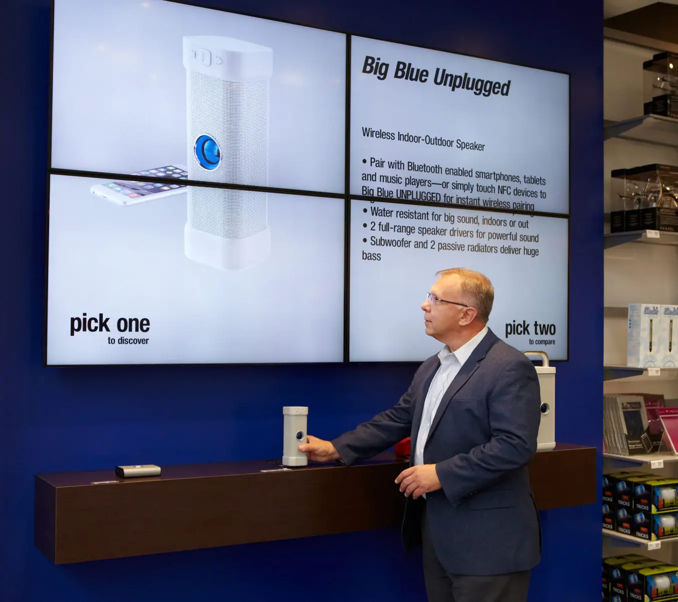 Brookstone, Active Display, Digital Signage, Toshiba, Berks Copy Tech