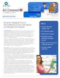 Evergreen Packaging, Konica-Minolta, environment, Berks Copy Tech