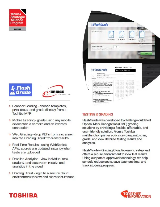 FlashGrade, Industry Solutions, Vertical Markets, Toshiba, Berks Copy Tech