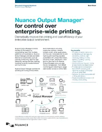 KM, Nuance, Output Manager, Brochure, Konica-Minolta, Berks Copy Tech