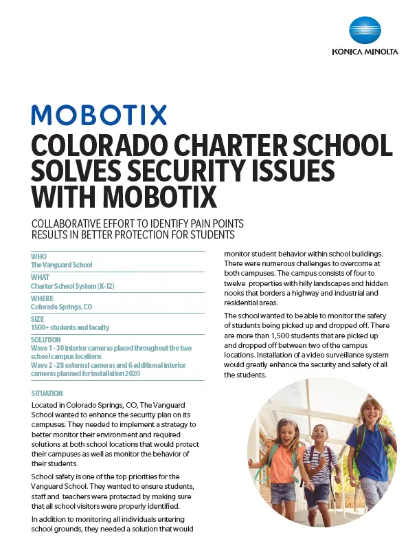 Mobotix, School Success Story, safety, education, students, children, Konica Minolta, Berks Copy Tech