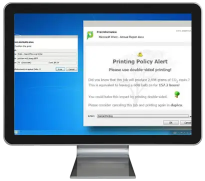 Papercut, Print Policy Alert, Berks Copy Tech