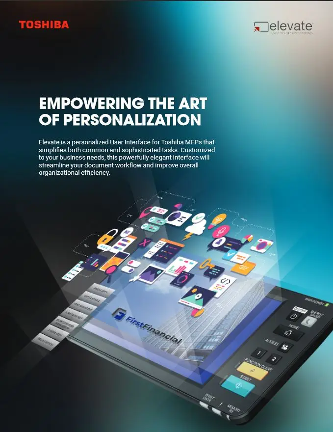Elevate, Brochure, Toshiba, Berks Copy Tech