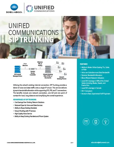 Unified Communications, SIP Trunking, Konica Minolta, Berks Copy Tech