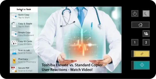 Elevate, Screen, Healthcare, Toshiba, Berks Copy Tech