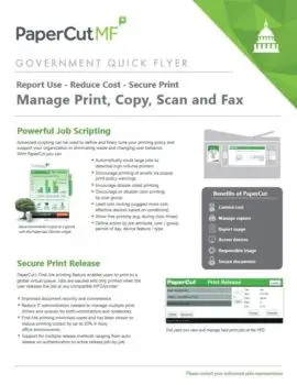Papercut, Mf, Government Flyer, Berks Copy Tech